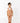 Burnt Orange & White Stripe Overall Set