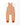 Back view of burnt orange and white stripe bamboo overall set for toddlers