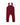 Front view of bamboo striped overalls in red and black