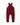 Back view of bamboo striped overalls in red and black