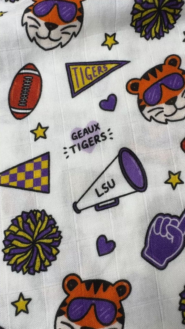 Louisiana Swaddle Blanket.